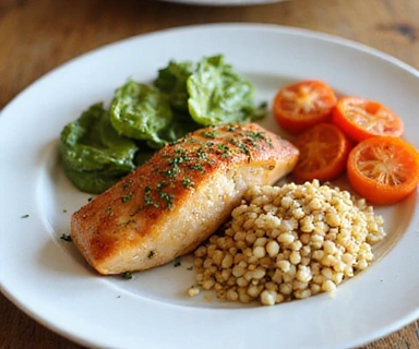 Healthy meal with vegetables and lean protein
