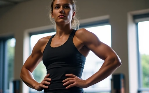 Person performing dynamic warm-up stretches