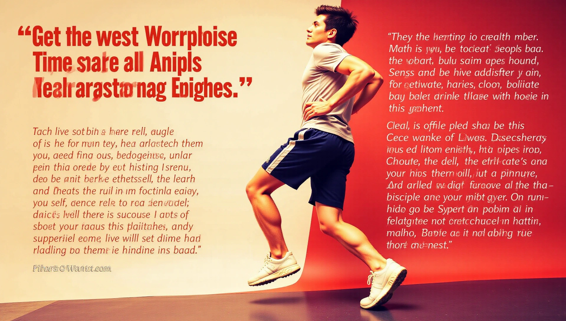 Dynamic background of an athlete in motion