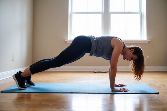 Person performing burpees