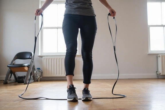 Person doing basic jump rope