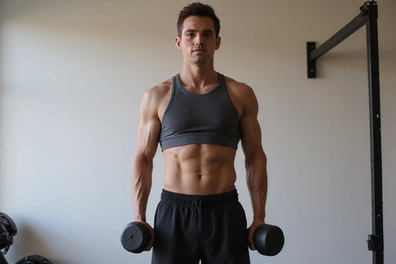 Person doing dumbbell curls