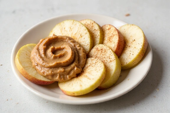 Image of Apple Slices with Peanut Butter