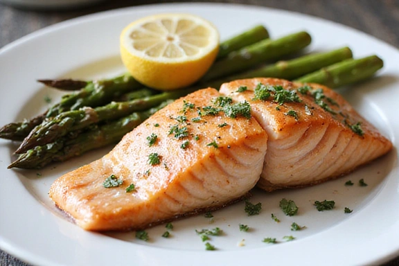 Image of Baked Salmon with Asparagus