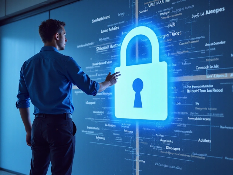 User with a lock icon, representing data control and rights