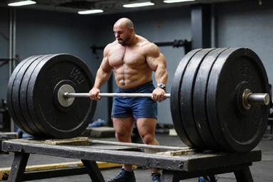 Heavy barbell loaded with weights