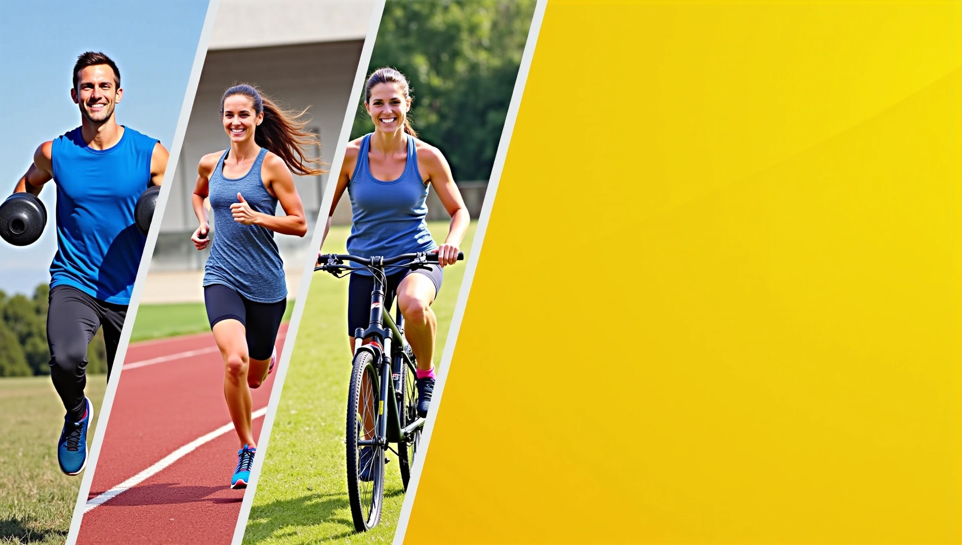 Dynamic background of various workout activities